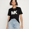 New Michael Michael Kors Stud Classic Print T-Shirt Black