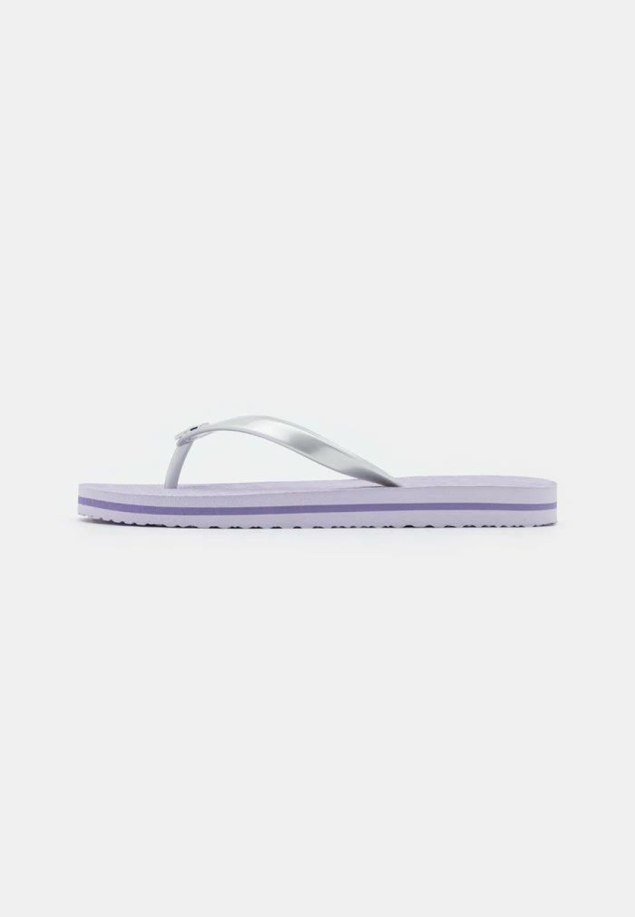 Wholesale Michael Michael Kors Stripe T-Bar Sandals Lavender Mist