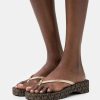 Online Michael Michael Kors Lilo T-Bar Sandals Brown/Pale Gold