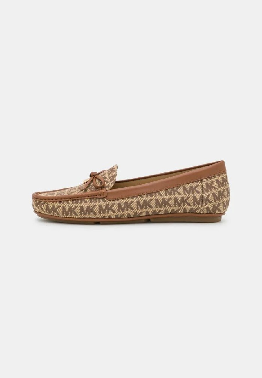 Wholesale Michael Michael Kors Juliet Moccasins Beige/Ebony