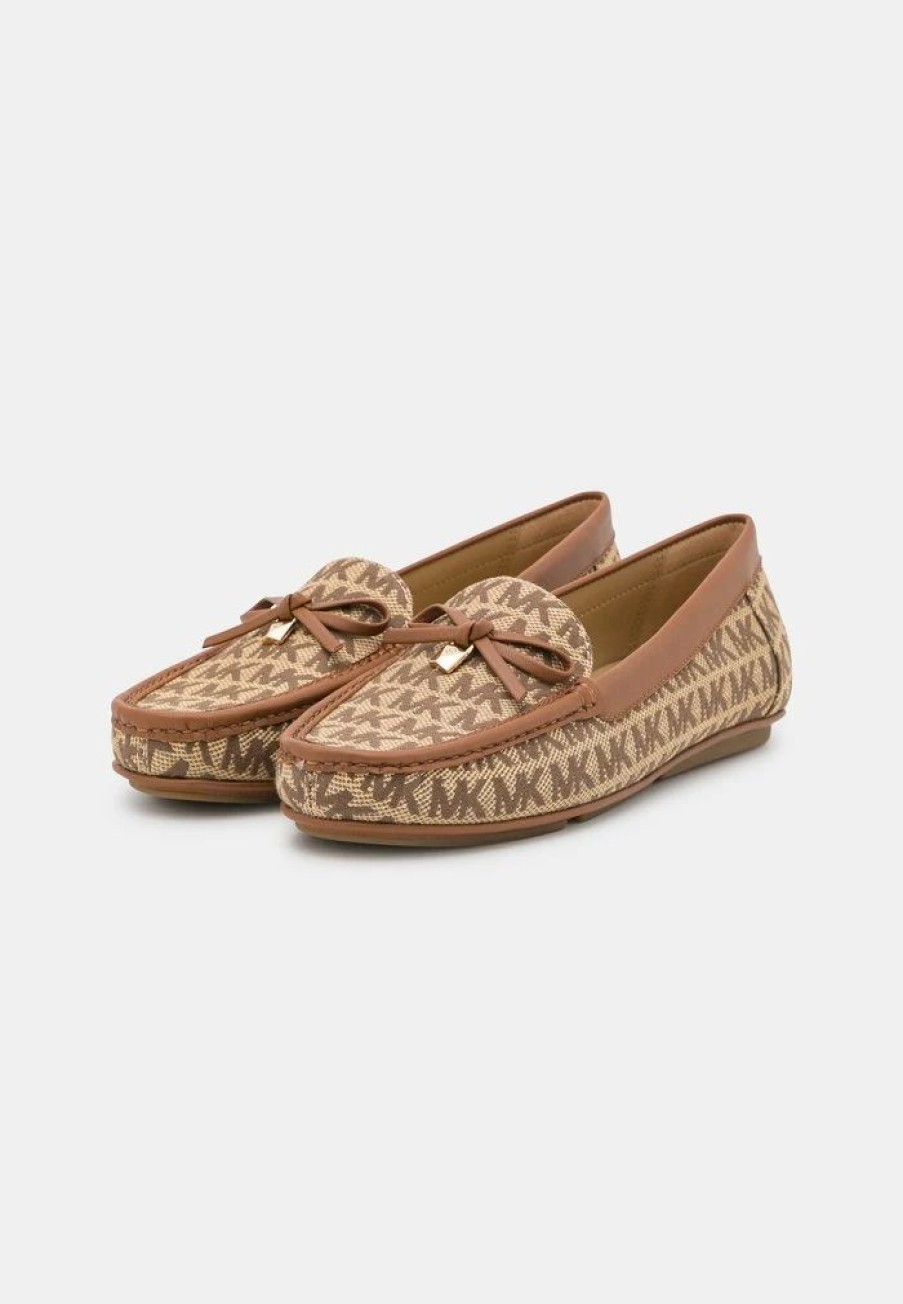 Wholesale Michael Michael Kors Juliet Moccasins Beige/Ebony