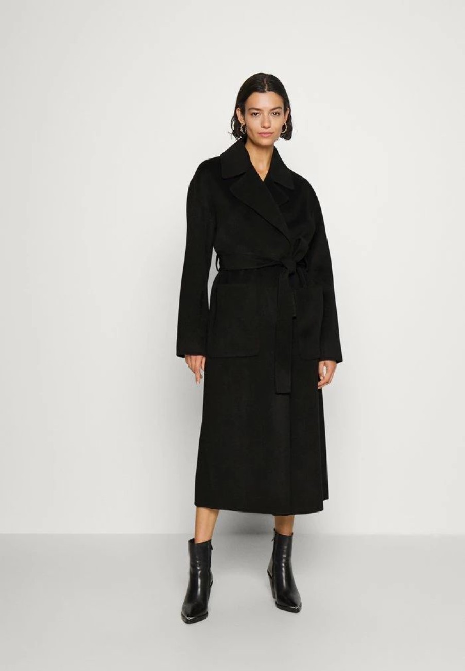 Clearance Michael Michael Kors Doubleface Robe Coat Classic Coat Black