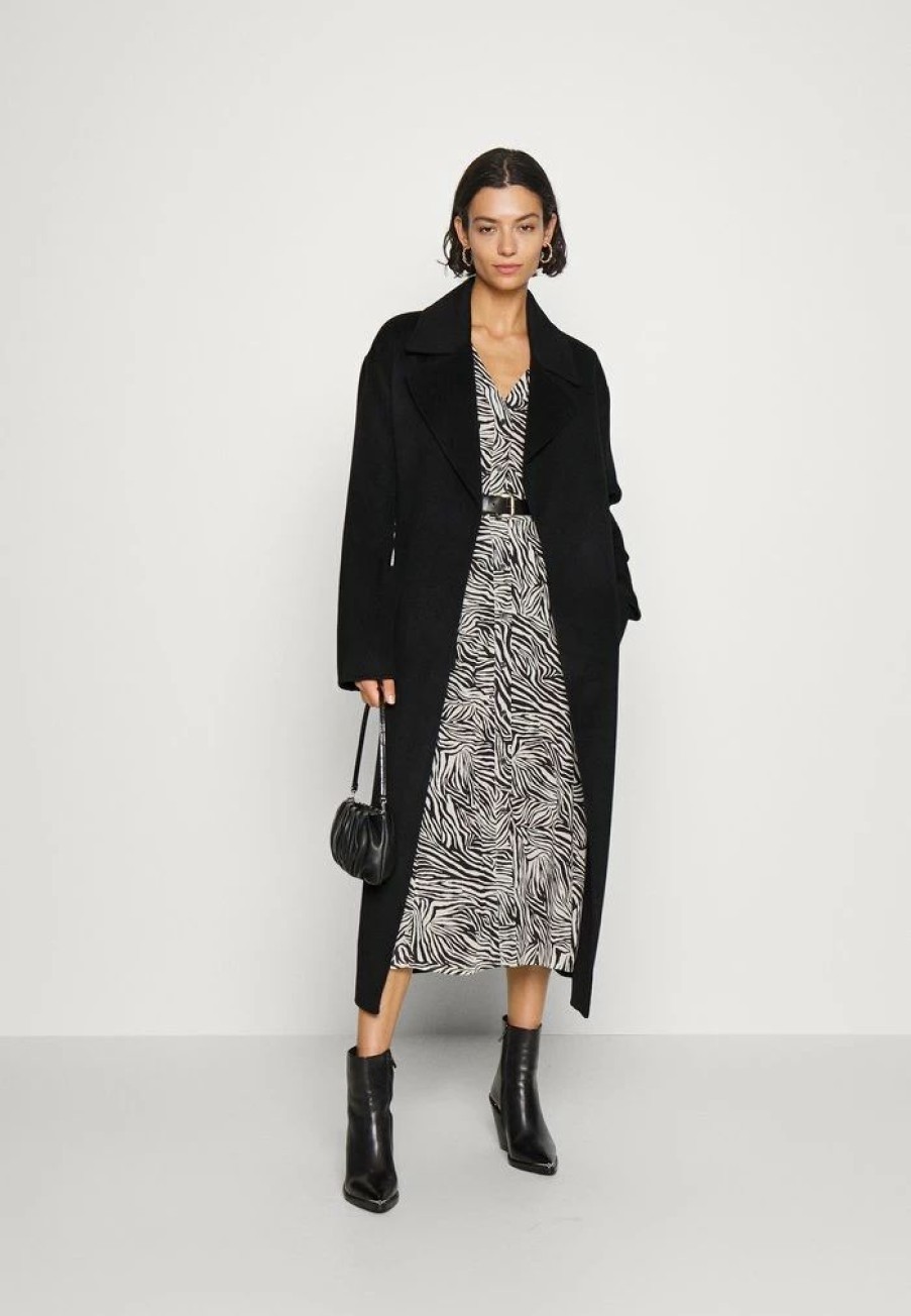 Clearance Michael Michael Kors Doubleface Robe Coat Classic Coat Black