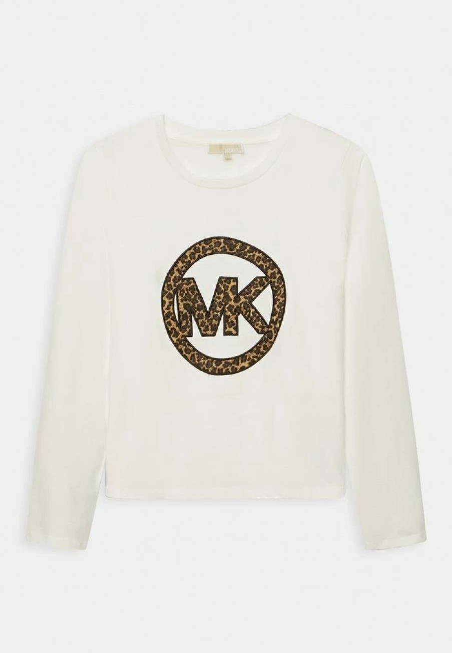 Hot Michael Michael Kors Long Sleeve Long Sleeved Top Off White