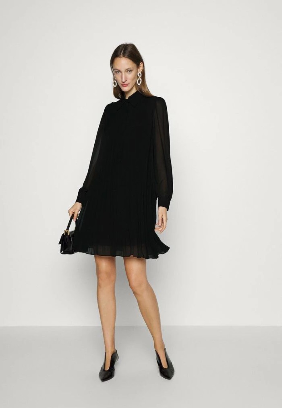 Wholesale Michael Michael Kors Pleated Mini Dress Day Dress Black