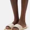 Online Michael Michael Kors Sadler Slide Mules Pale Gold