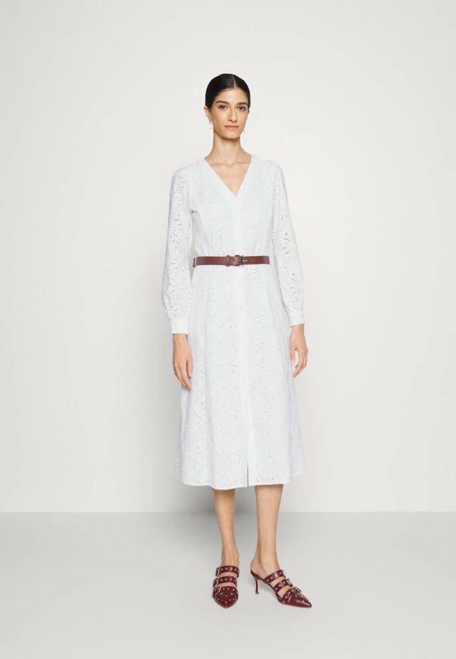 Wholesale Michael Michael Kors Palm Eyelet Kate Dress Shirt Dress White