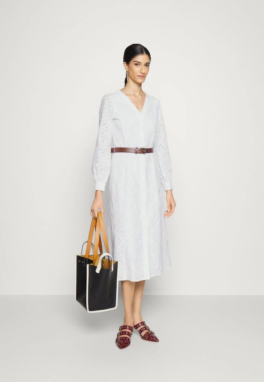 Wholesale Michael Michael Kors Palm Eyelet Kate Dress Shirt Dress White